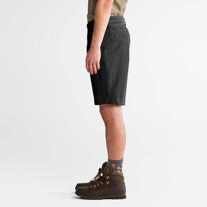 Mens Timberland Squam Lake Stretch Chino Shorts for Men in Black
