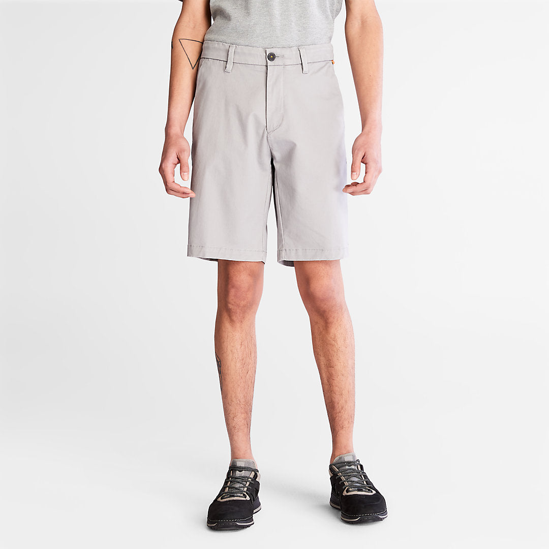 Mens Timberland Squam Lake Stretch Chino Shorts for Men in Grey