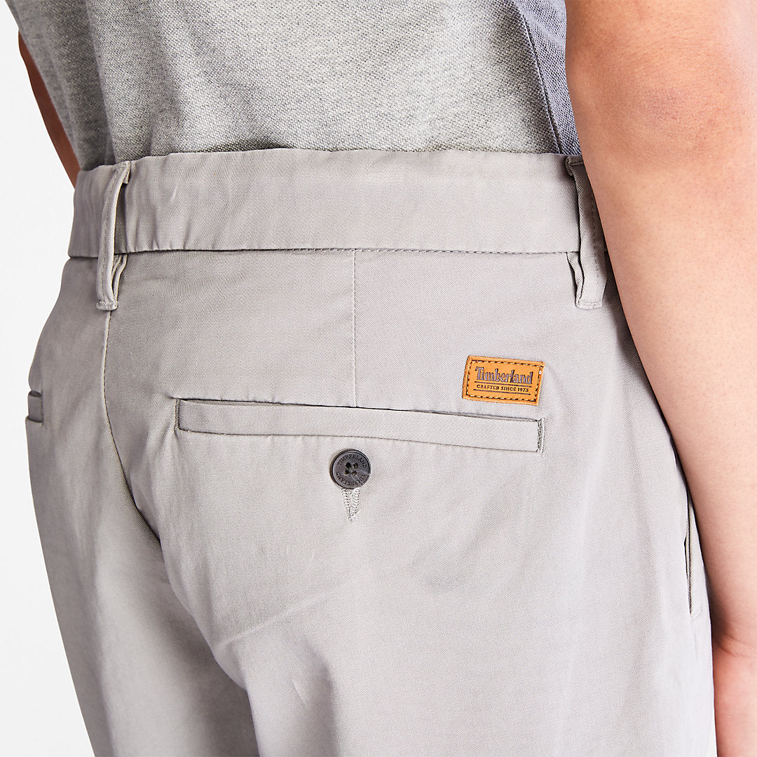 Mens Timberland Squam Lake Stretch Chino Shorts for Men in Grey