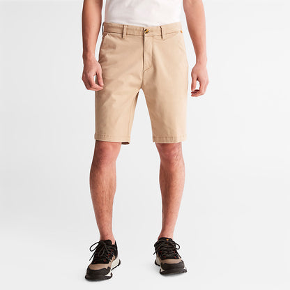 Mens Timberland Squam Lake Stretch Chino Shorts for Men in Beige