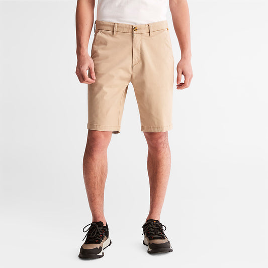 Mens Timberland Squam Lake Stretch Chino Shorts for Men in Beige