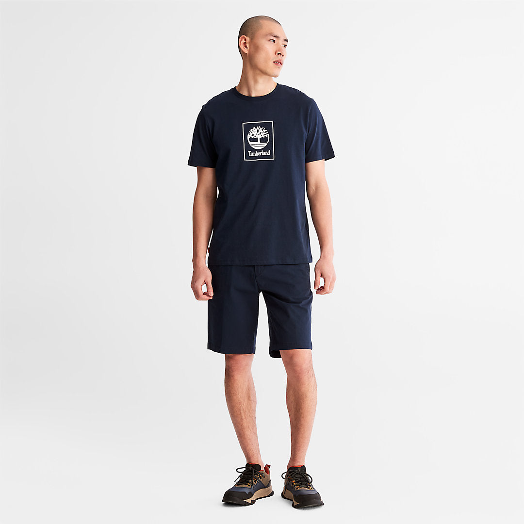 Mens Timberland Squam Lake Stretch Chino Shorts for Men in Navy