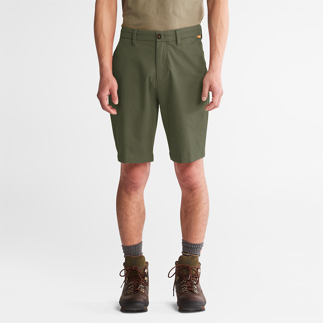 Mens Timberland Squam Lake Stretch Chino Shorts for Men in Green