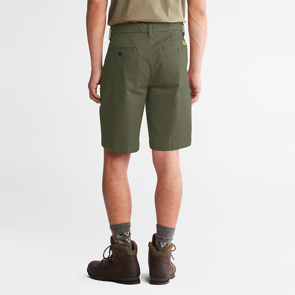 Mens Timberland Squam Lake Stretch Chino Shorts for Men in Green