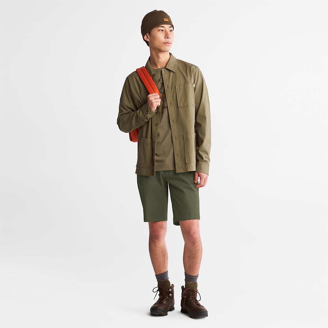 Mens Timberland Squam Lake Stretch Chino Shorts for Men in Green