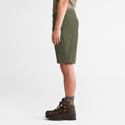 Mens Timberland Squam Lake Stretch Chino Shorts for Men in Green