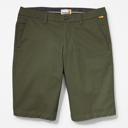 Mens Timberland Squam Lake Stretch Chino Shorts for Men in Green