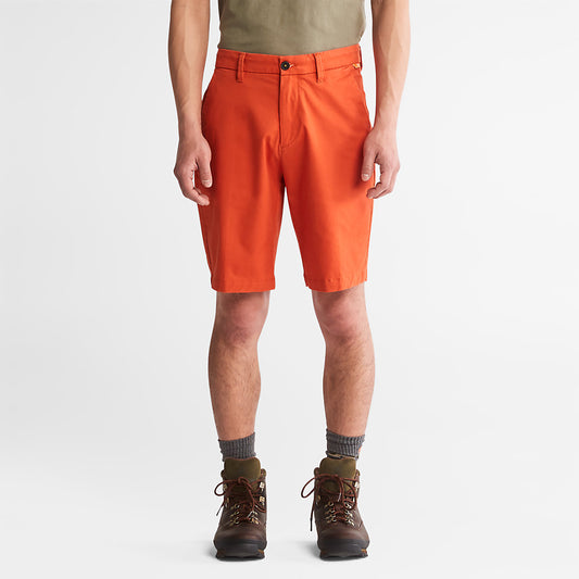 Mens Timberland Squam Lake Stretch Chino Shorts for Men in Orange