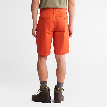 Mens Timberland Squam Lake Stretch Chino Shorts for Men in Orange