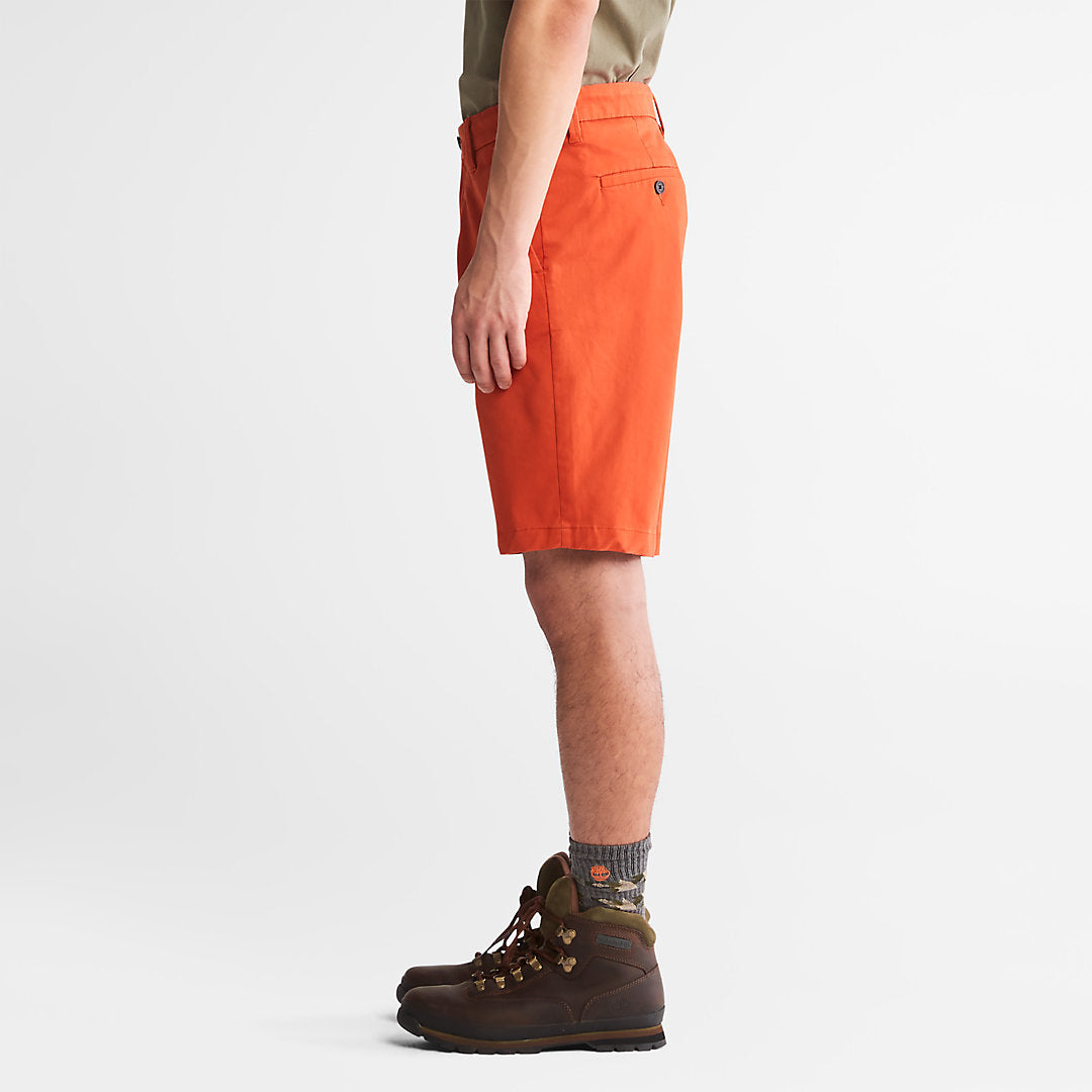 Mens Timberland Squam Lake Stretch Chino Shorts for Men in Orange