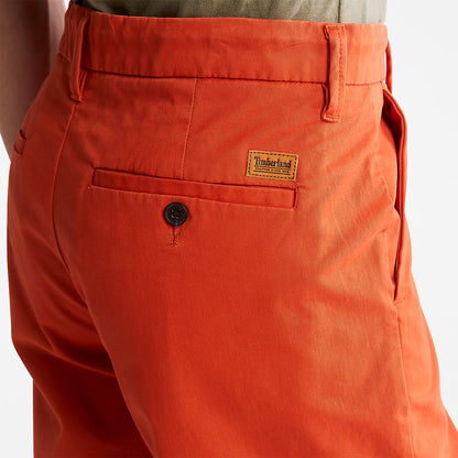 Mens Timberland Squam Lake Stretch Chino Shorts for Men in Orange
