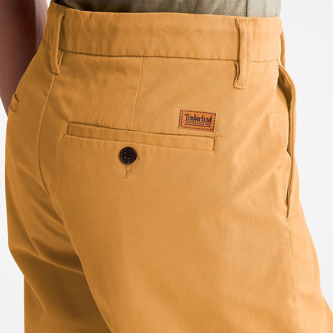 Mens Timberland Squam Lake Stretch Chino Shorts for Men in Orange
