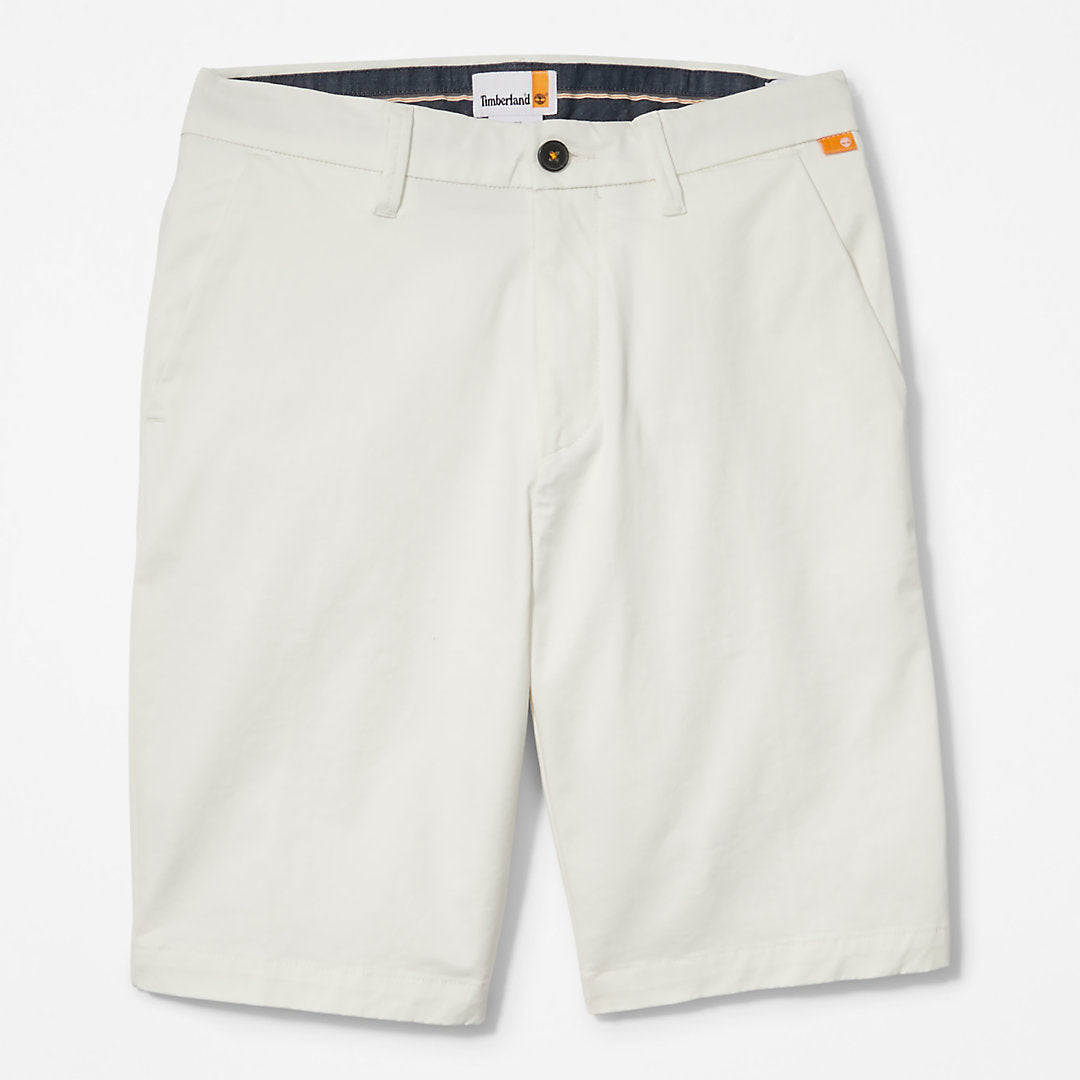 Mens Timberland Squam Lake Stretch Chino Shorts for Men in White