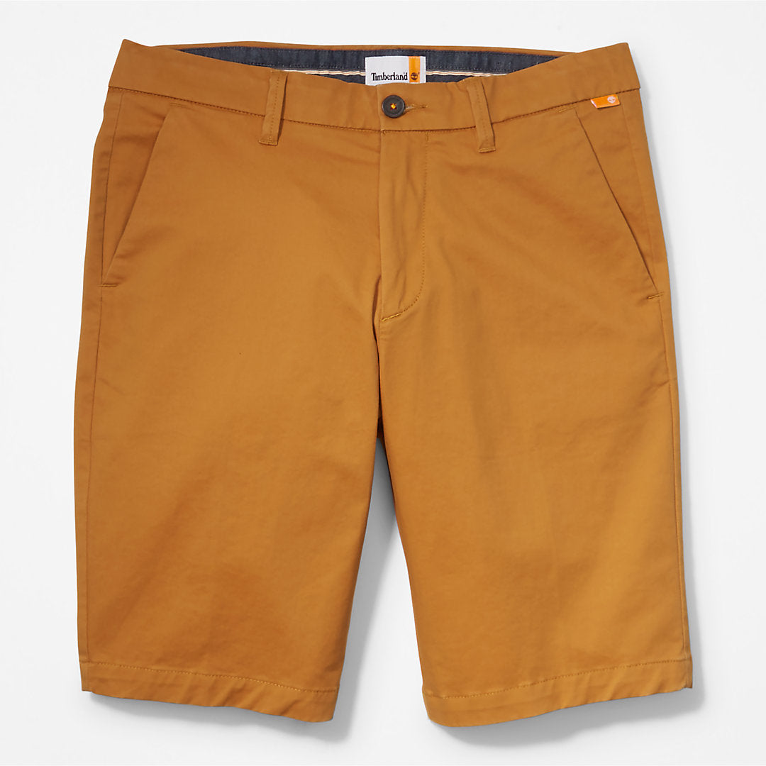 Mens Timberland Squam Lake Stretch Chino Shorts for Men in Dark Yellow