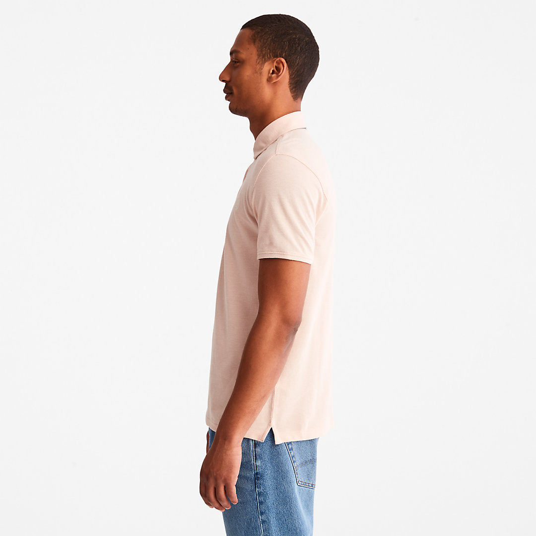 Mens Timberland Baboosic Brook Oxford Polo for Men in Light Pink