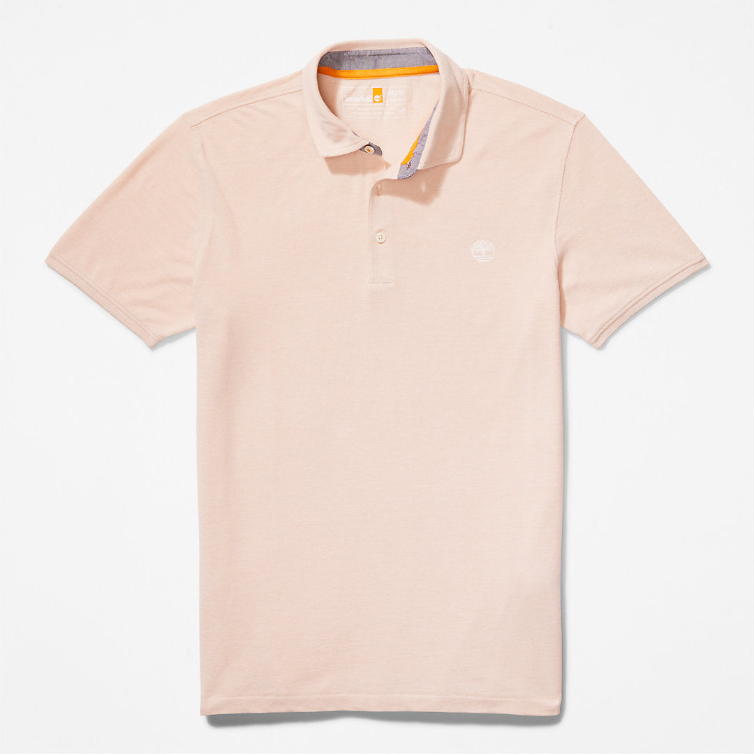 Mens Timberland Baboosic Brook Oxford Polo for Men in Light Pink