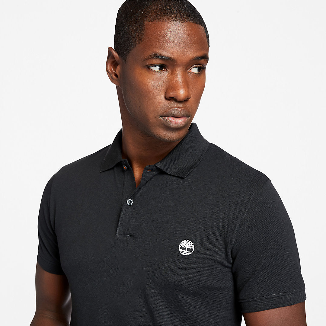 Mens Timberland Merrymeeting River Polo Shirt for Men in Black