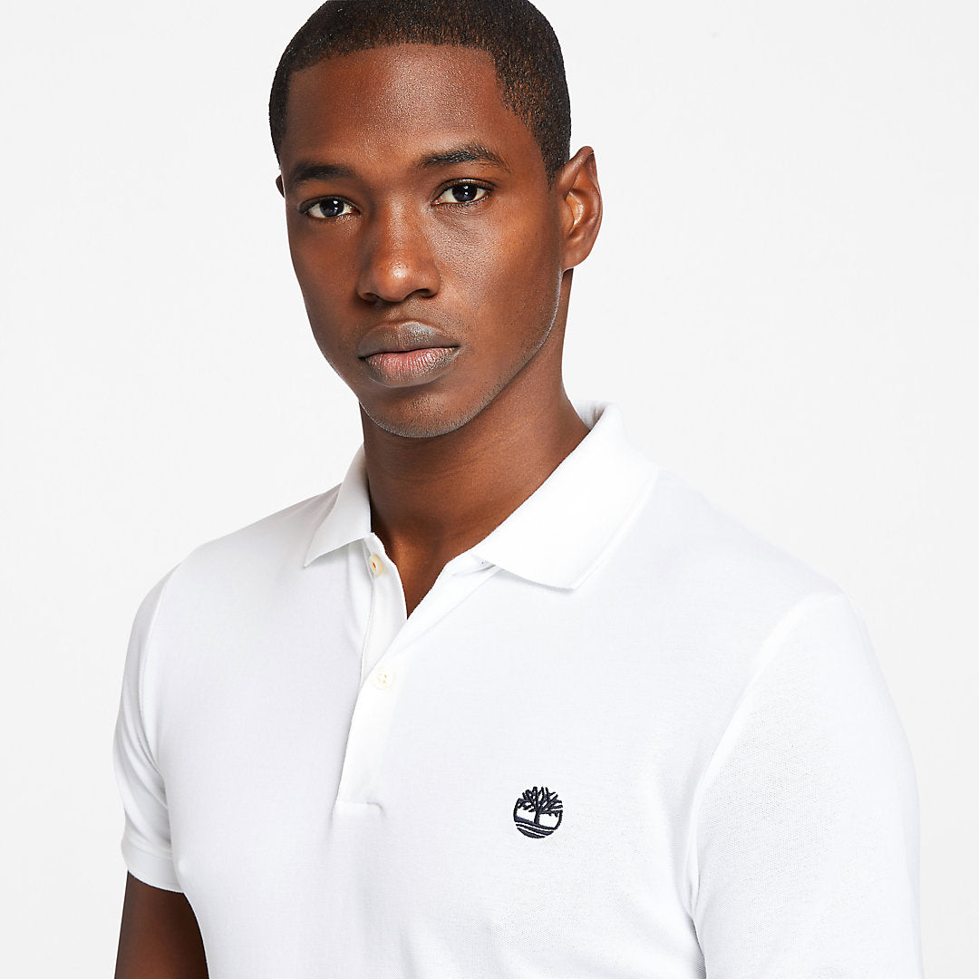 Mens Timberland Merrymeeting River Polo Shirt for Men in White