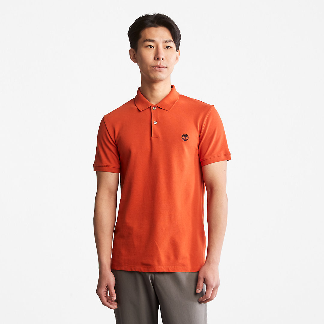 Mens Timberland Merrymeeting River Polo Shirt for Men in Orange