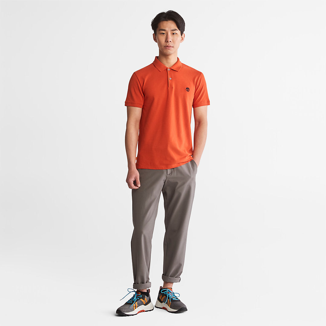 Mens Timberland Merrymeeting River Polo Shirt for Men in Orange