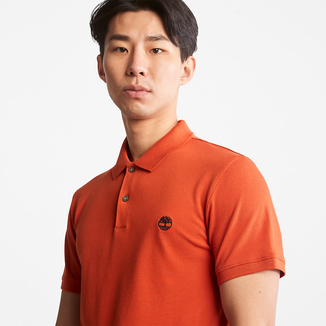 Mens Timberland Merrymeeting River Polo Shirt for Men in Orange