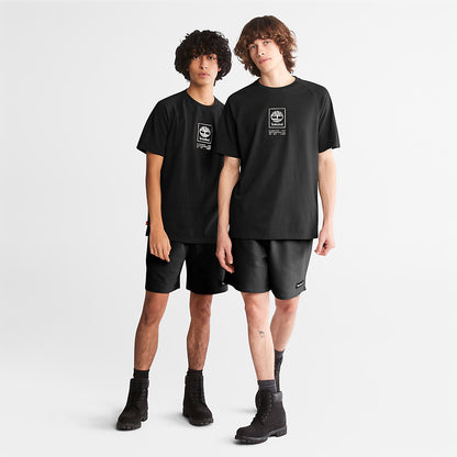 Mens Timberland Heavyweight Logo T-Shirt for Men in Black