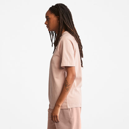 Mens Timberland Stacked Logo T-shirt for All Gender in Light Pink