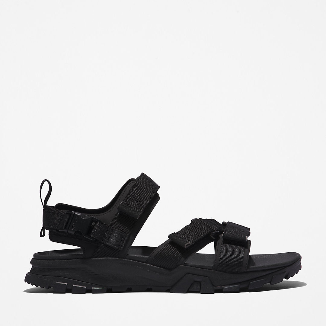 Mens Timberland Garrison Trail Webbing-strap Sandal for Men in Monochrome Black