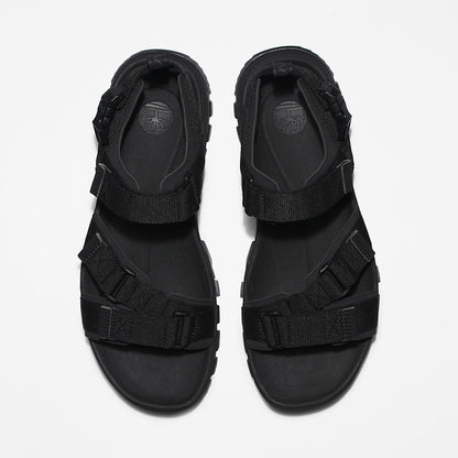 Mens Timberland Garrison Trail Webbing-strap Sandal for Men in Monochrome Black