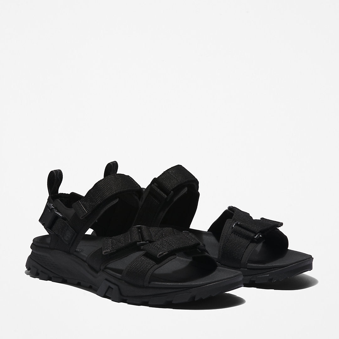Mens Timberland Garrison Trail Webbing-strap Sandal for Men in Monochrome Black
