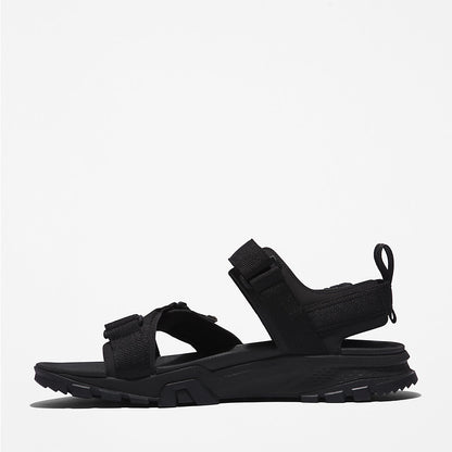 Mens Timberland Garrison Trail Webbing-strap Sandal for Men in Monochrome Black