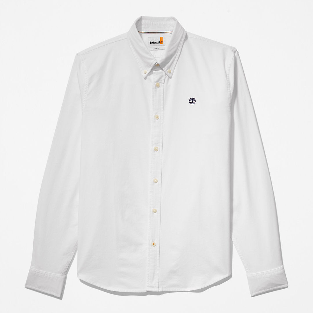 Mens Timberland Pleasant River Slim Oxford Shirt for Men in White