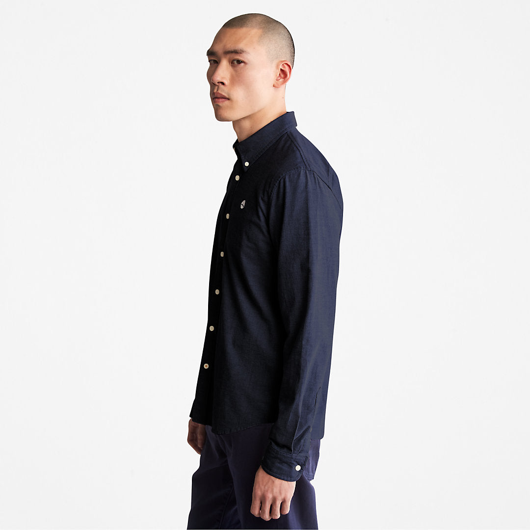 Mens Timberland Pleasant River Slim Oxford Shirt for Men in Navy
