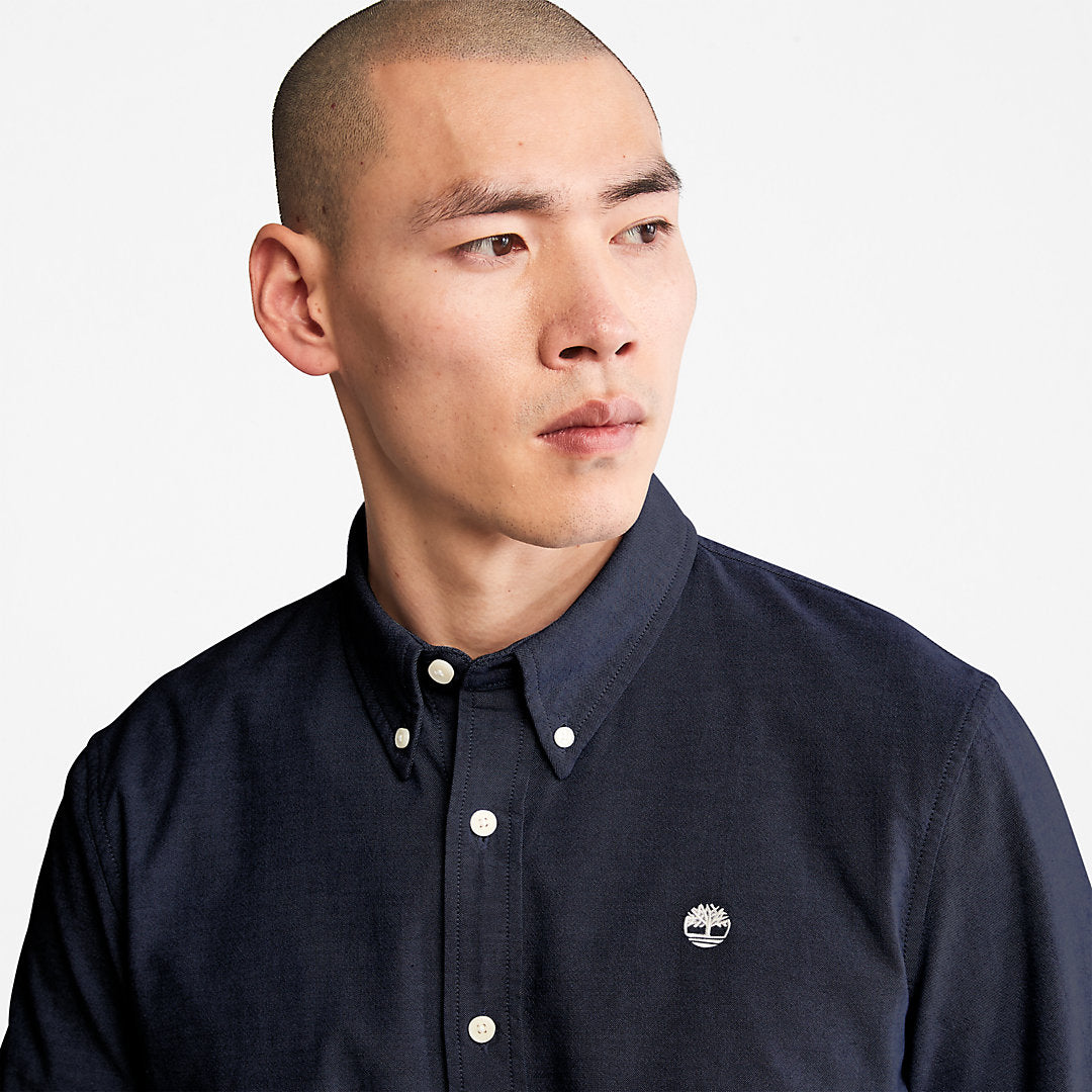 Mens Timberland Pleasant River Slim Oxford Shirt for Men in Navy