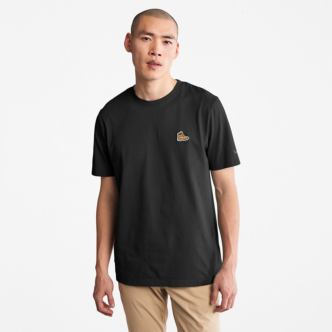 Mens Timberland Boot Logo T-Shirt for Men in Black