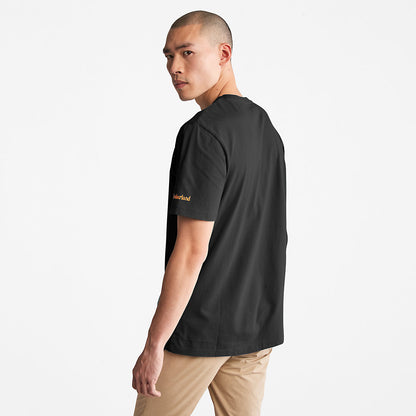 Mens Timberland Boot Logo T-Shirt for Men in Black