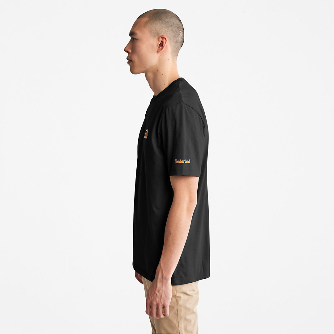 Mens Timberland Boot Logo T-Shirt for Men in Black