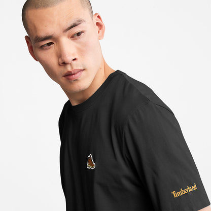 Mens Timberland Boot Logo T-Shirt for Men in Black