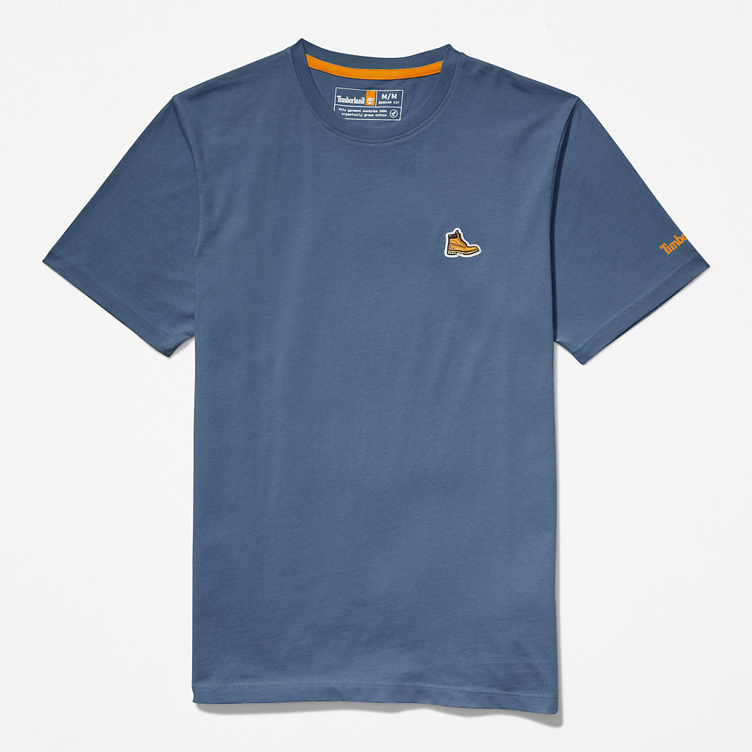 Mens Timberland Boot-Logo T-Shirt for Men in Navy