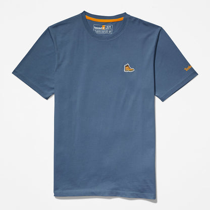 Mens Timberland Boot-Logo T-Shirt for Men in Navy