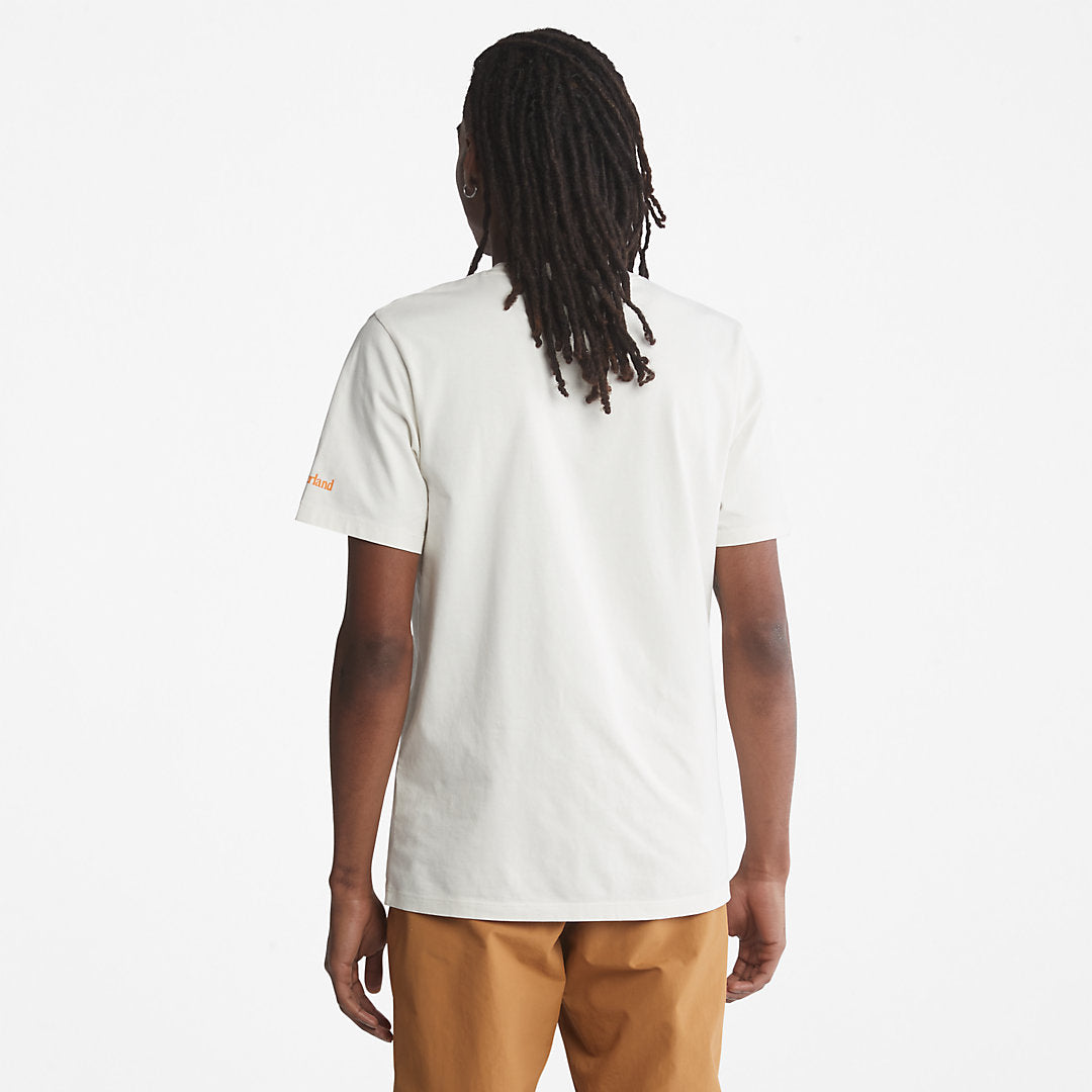 Mens Timberland Boot-Logo T-Shirt for Men in White