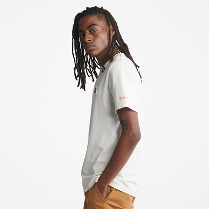 Mens Timberland Boot-Logo T-Shirt for Men in White