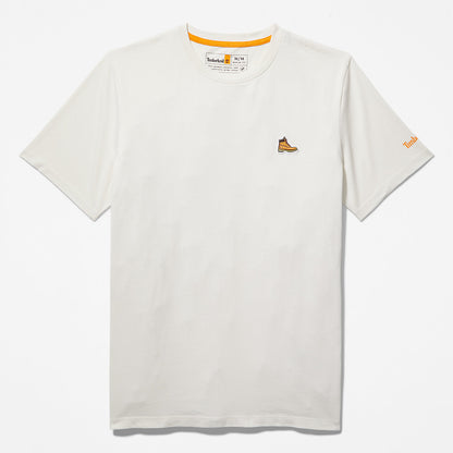 Mens Timberland Boot-Logo T-Shirt for Men in White