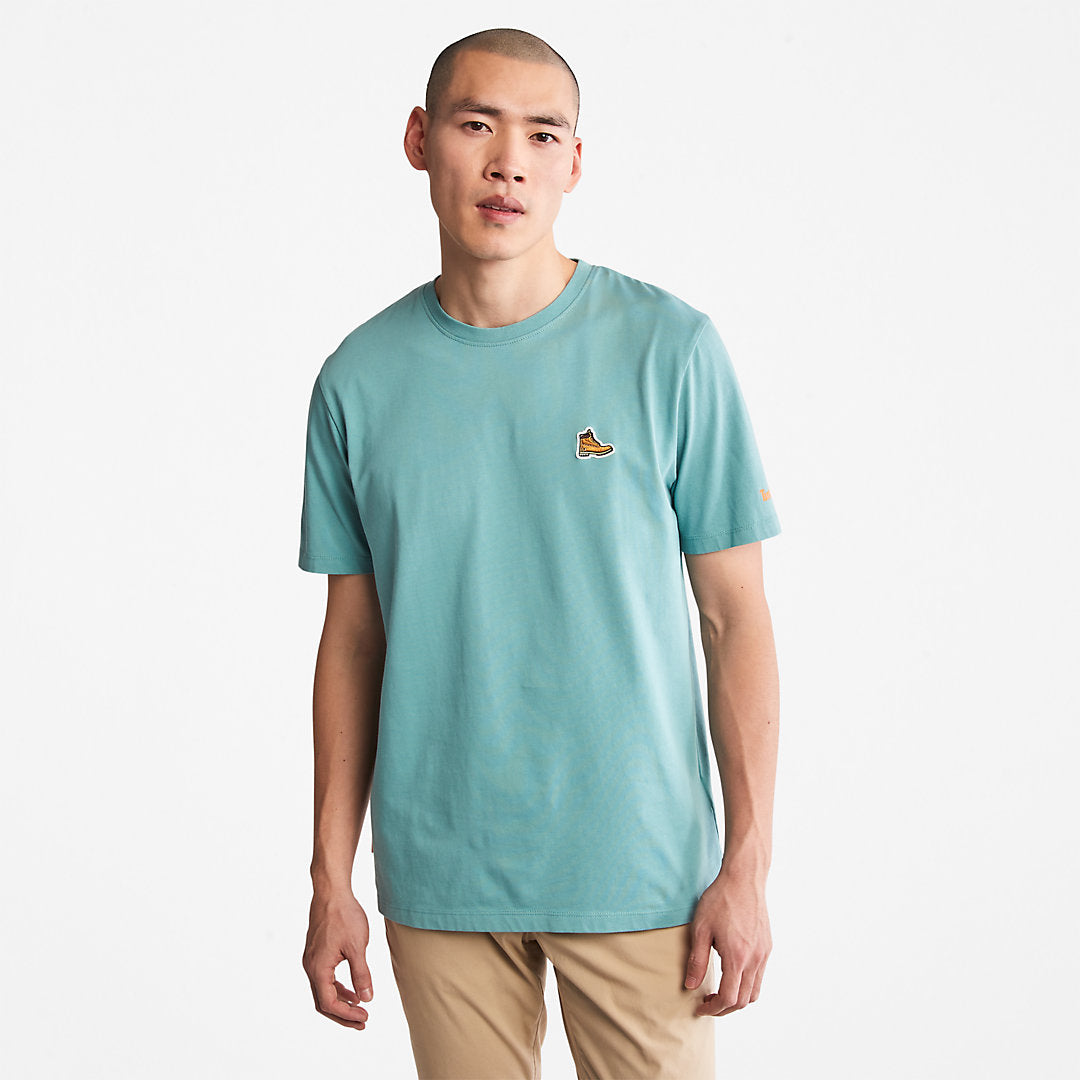 Mens Timberland Boot-Logo T-Shirt for Men in Blue