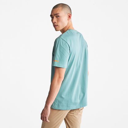 Mens Timberland Boot-Logo T-Shirt for Men in Blue