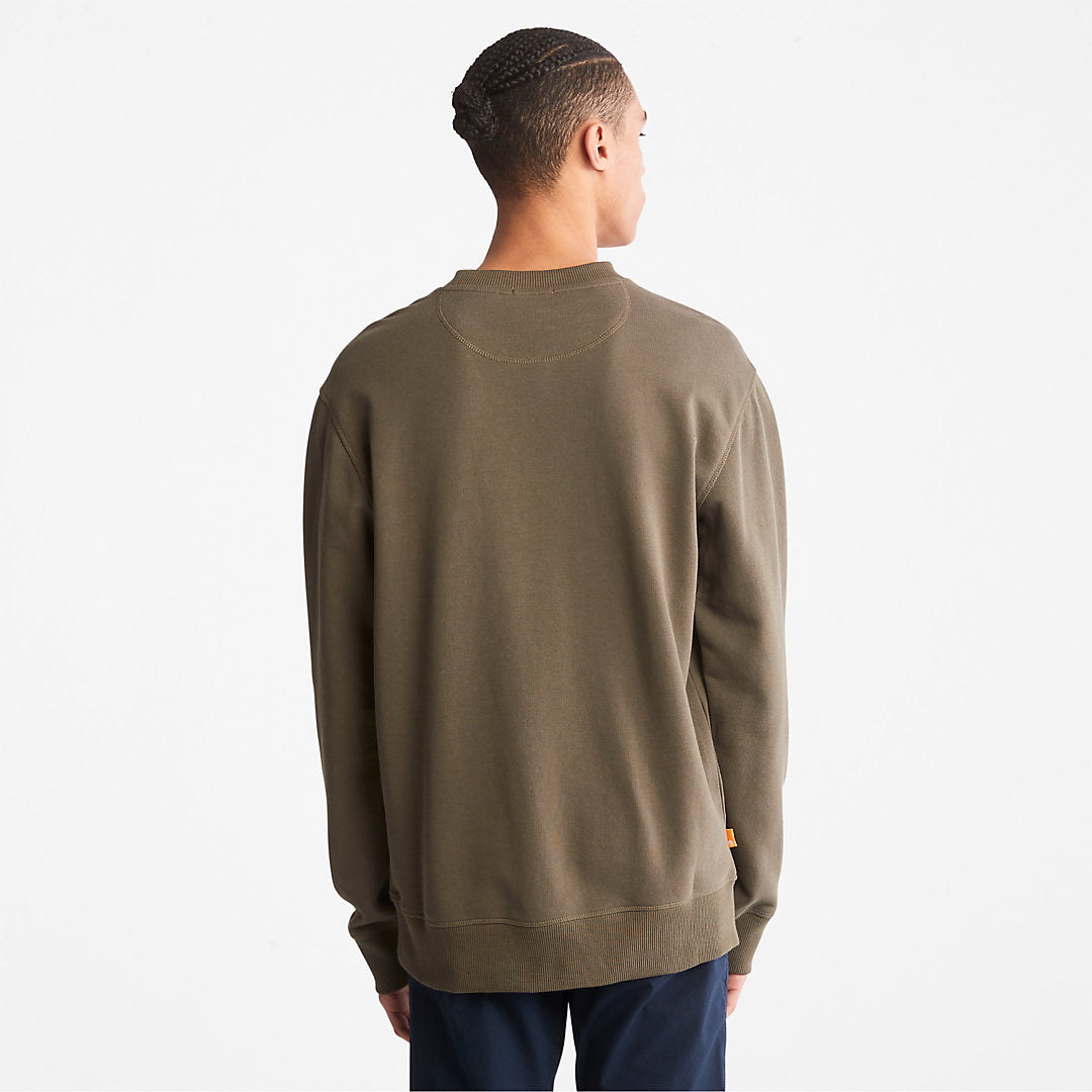 Mens Timberland Outdoor Heritage Crewneck Sweatshirt for Men in Dark Green
