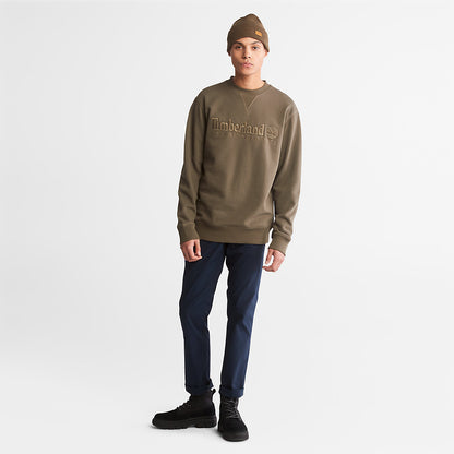 Mens Timberland Outdoor Heritage Crewneck Sweatshirt for Men in Dark Green