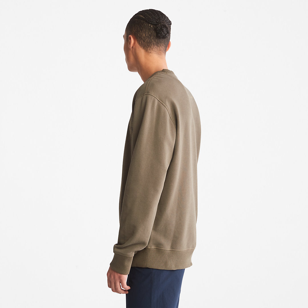 Mens Timberland Outdoor Heritage Crewneck Sweatshirt for Men in Dark Green