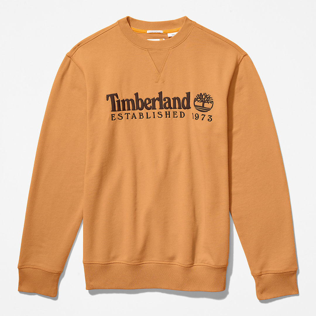 Mens Timberland Outdoor Heritage Crewneck Sweatshirt for Men in Dark Yellow
