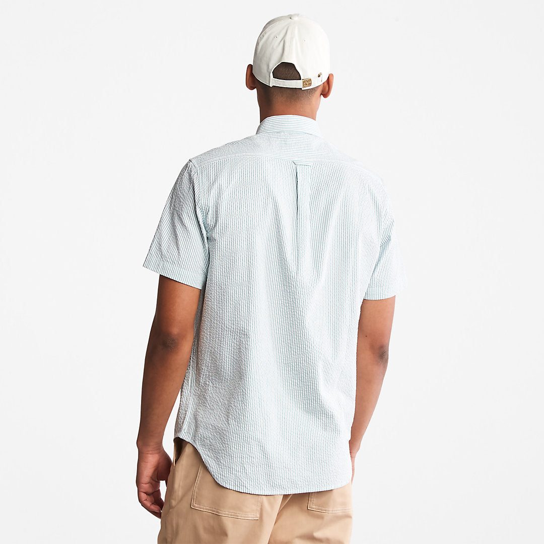 Mens Timberland SS Seersucker Shirt for Men in Green